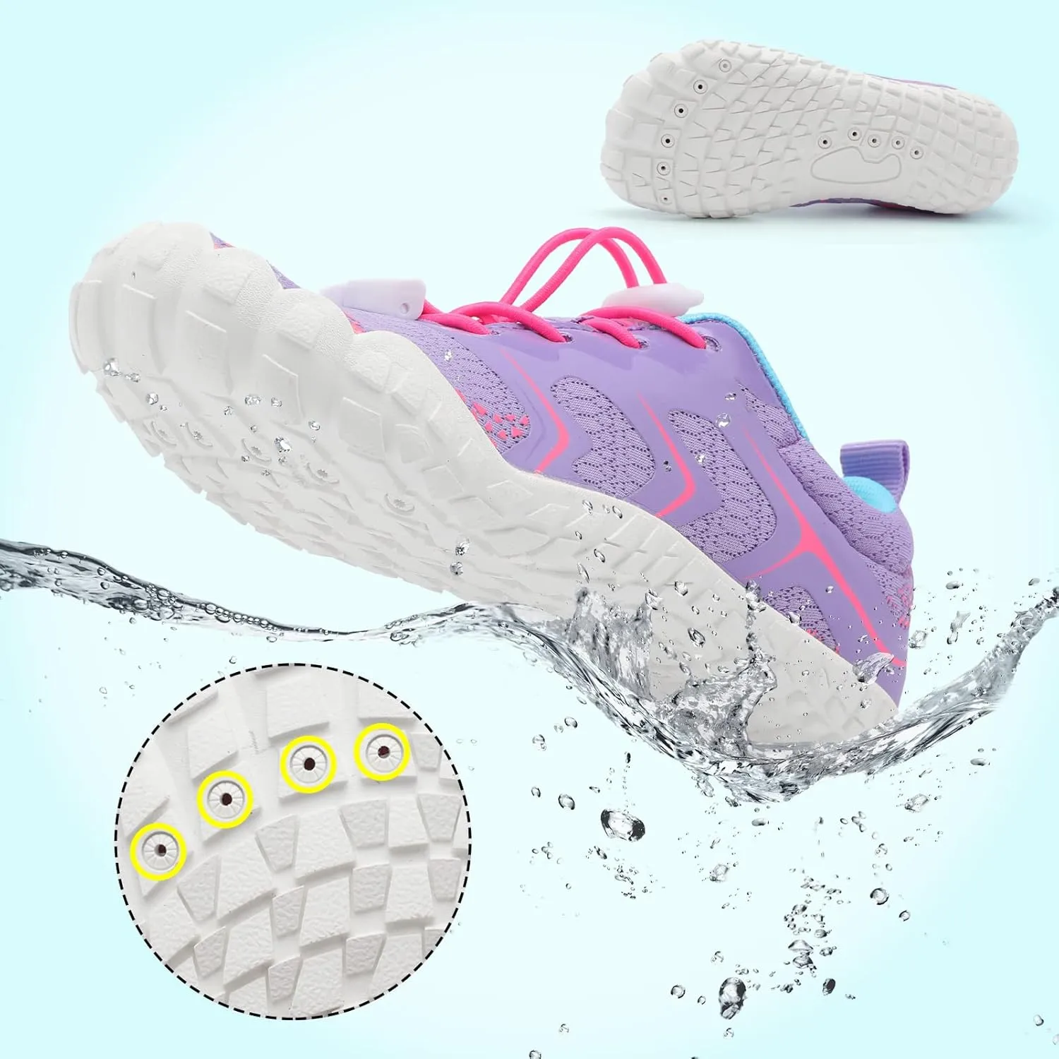 L-RUN Kids Water Shoes Boys Girls Barefoot Water Hiking Shoes Indoor Outdoor Quick Dry Athletic Sneaker Shoes