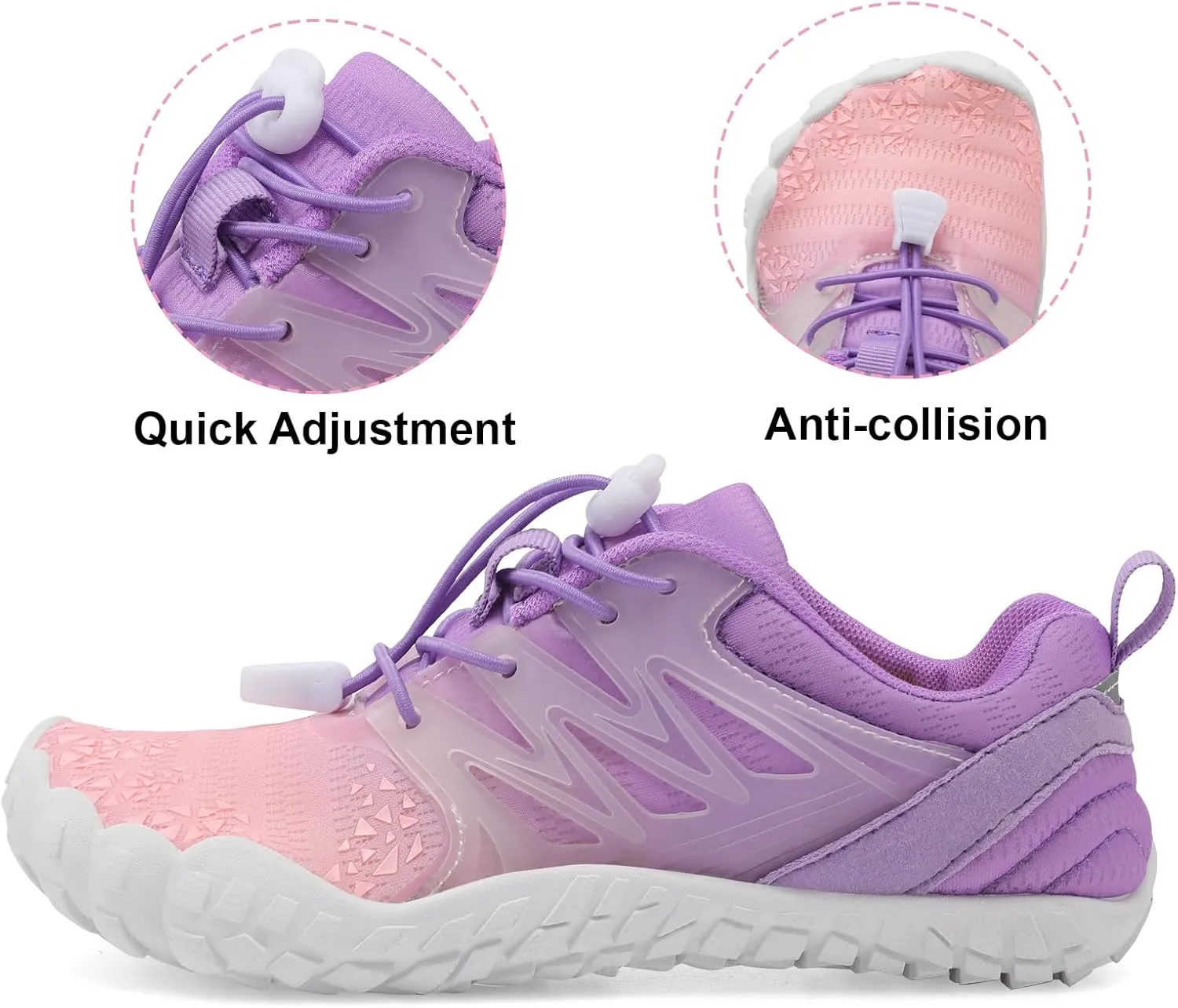 L-RUN Kids Water Shoes Boys Girls Barefoot Water Hiking Shoes Indoor Outdoor Quick Dry Athletic Sneaker Shoes