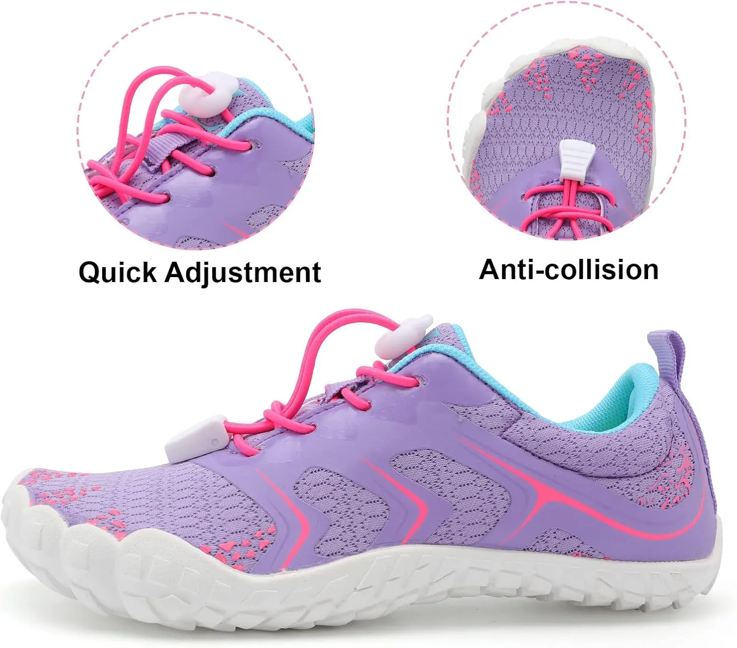 L-RUN Kids Water Shoes Boys Girls Barefoot Water Hiking Shoes Indoor Outdoor Quick Dry Athletic Sneaker Shoes