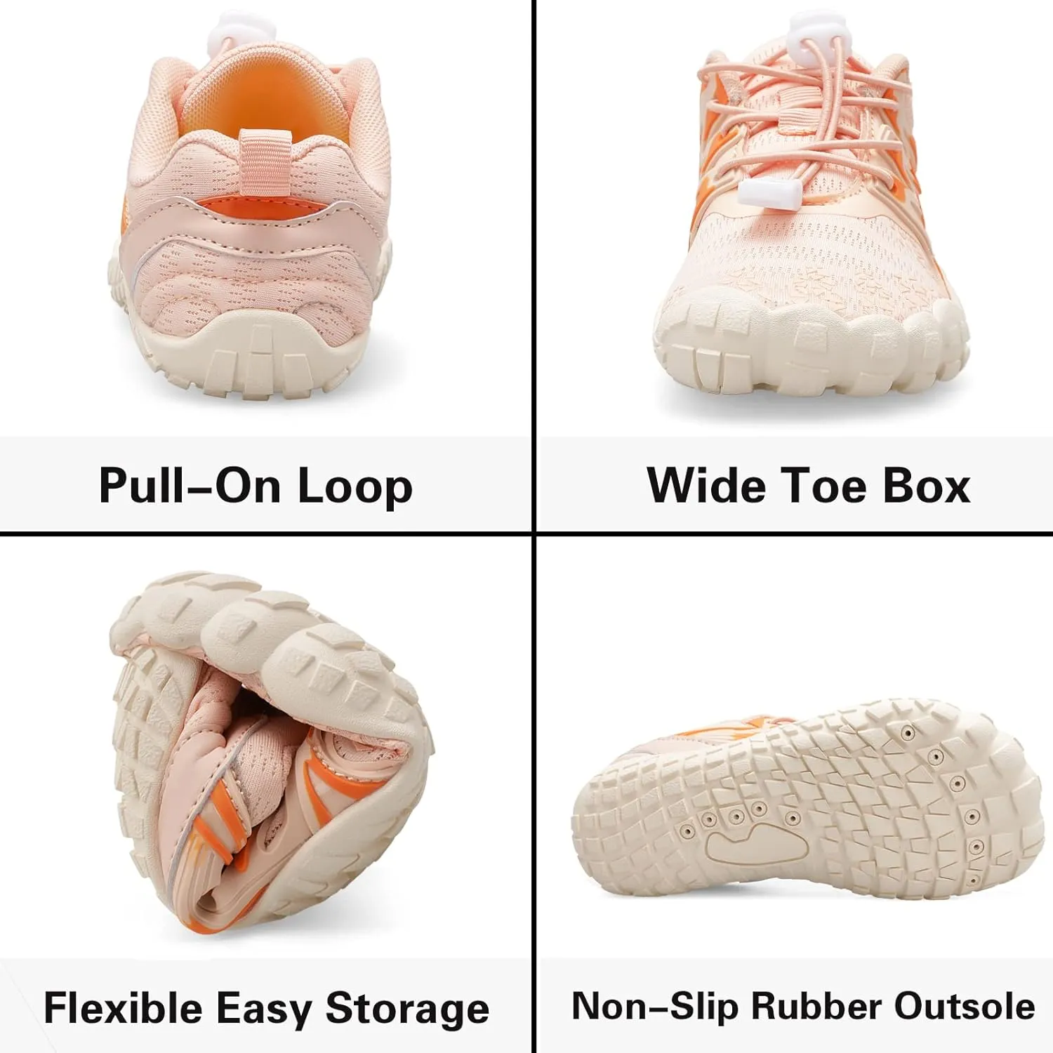 L-RUN Kids Water Shoes Boys Girls Barefoot Water Hiking Shoes Indoor Outdoor Quick Dry Athletic Sneaker Shoes