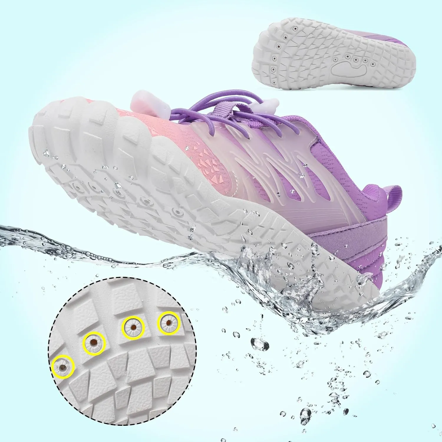 L-RUN Kids Water Shoes Boys Girls Barefoot Water Hiking Shoes Indoor Outdoor Quick Dry Athletic Sneaker Shoes