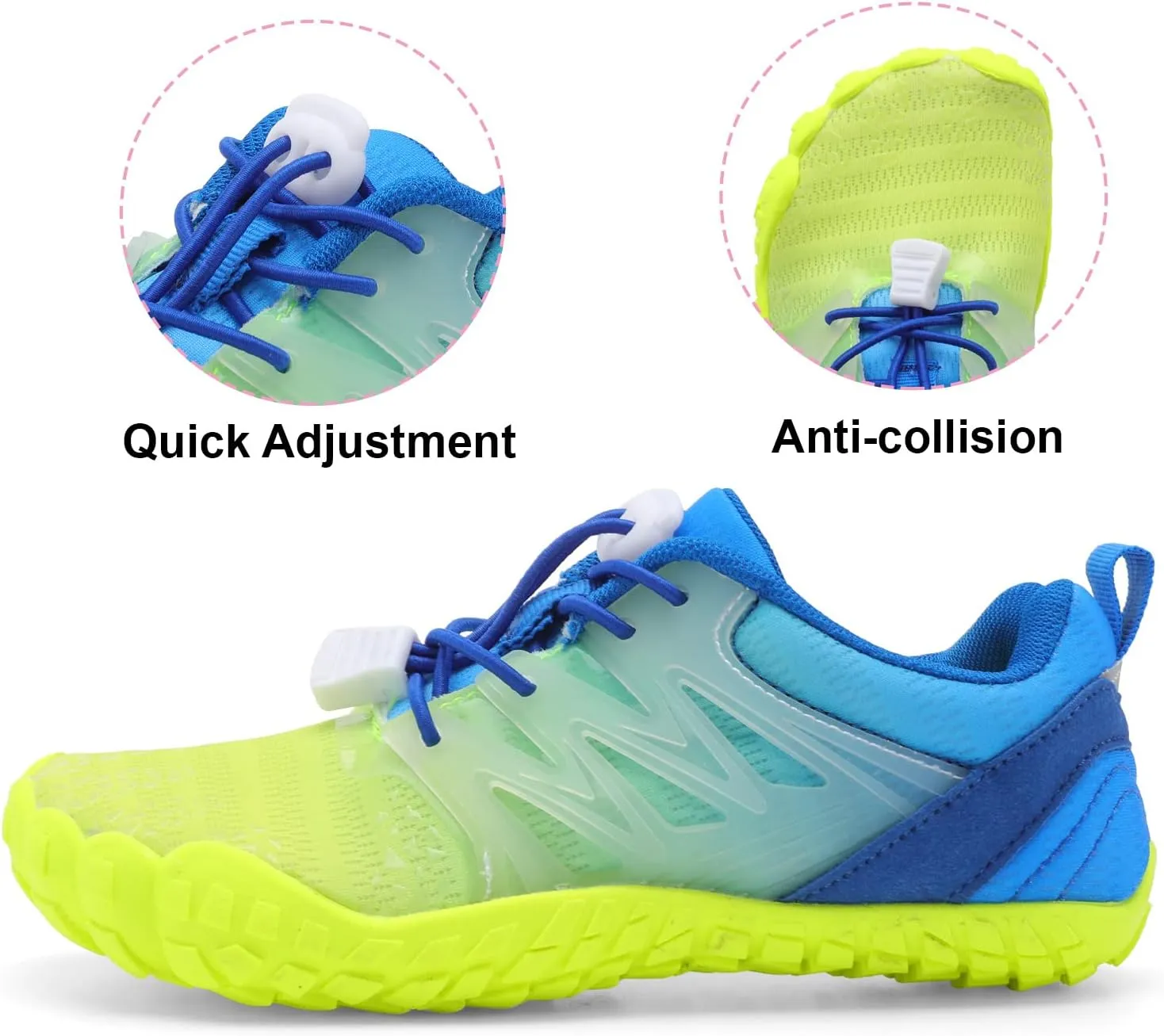 L-RUN Kids Water Shoes Boys Girls Barefoot Water Hiking Shoes Indoor Outdoor Quick Dry Athletic Sneaker Shoes