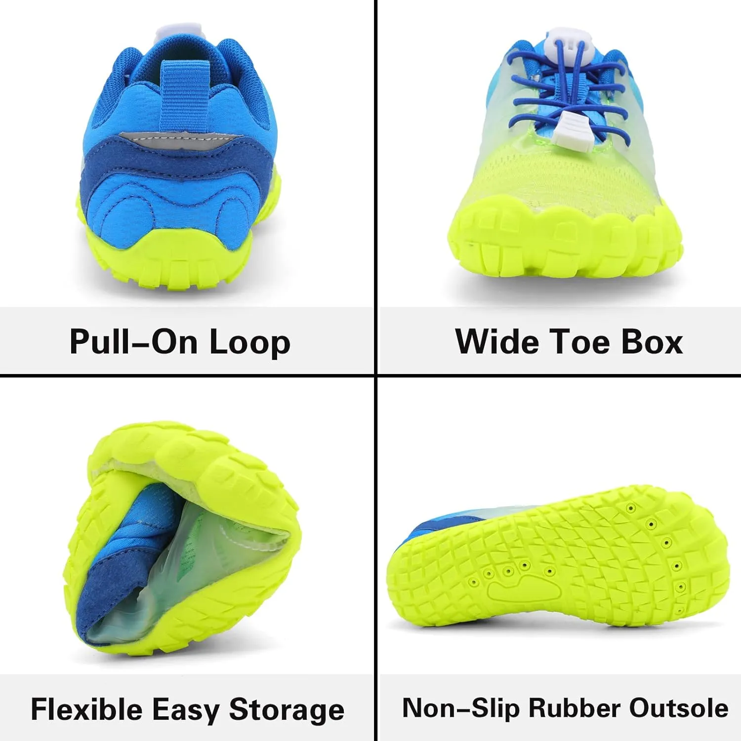 L-RUN Kids Water Shoes Boys Girls Barefoot Water Hiking Shoes Indoor Outdoor Quick Dry Athletic Sneaker Shoes
