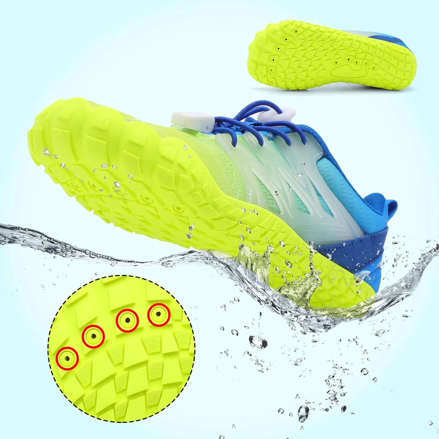 L-RUN Kids Water Shoes Boys Girls Barefoot Water Hiking Shoes Indoor Outdoor Quick Dry Athletic Sneaker Shoes