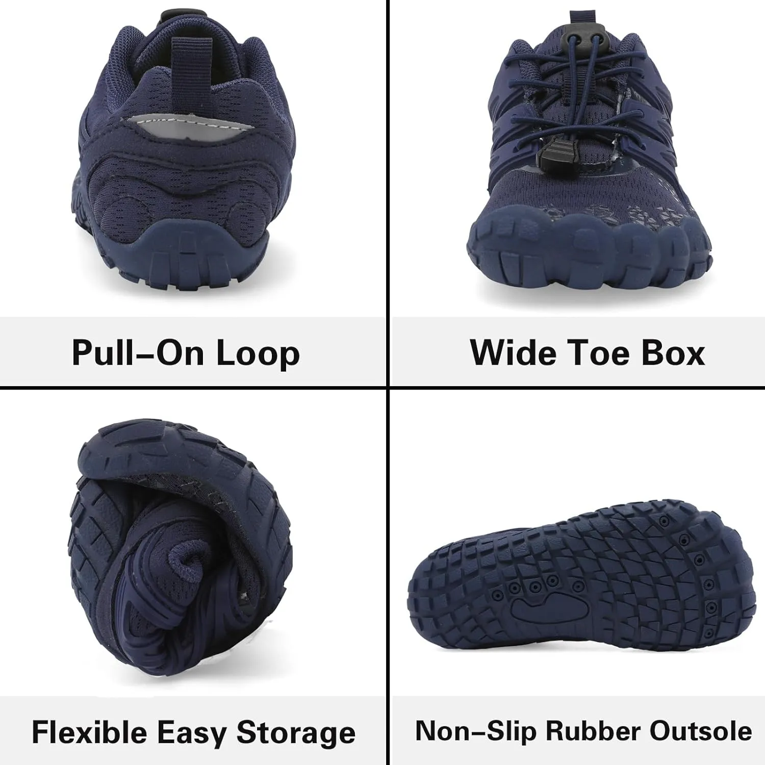 L-RUN Kids Water Shoes Boys Girls Barefoot Water Hiking Shoes Indoor Outdoor Quick Dry Athletic Sneaker Shoes