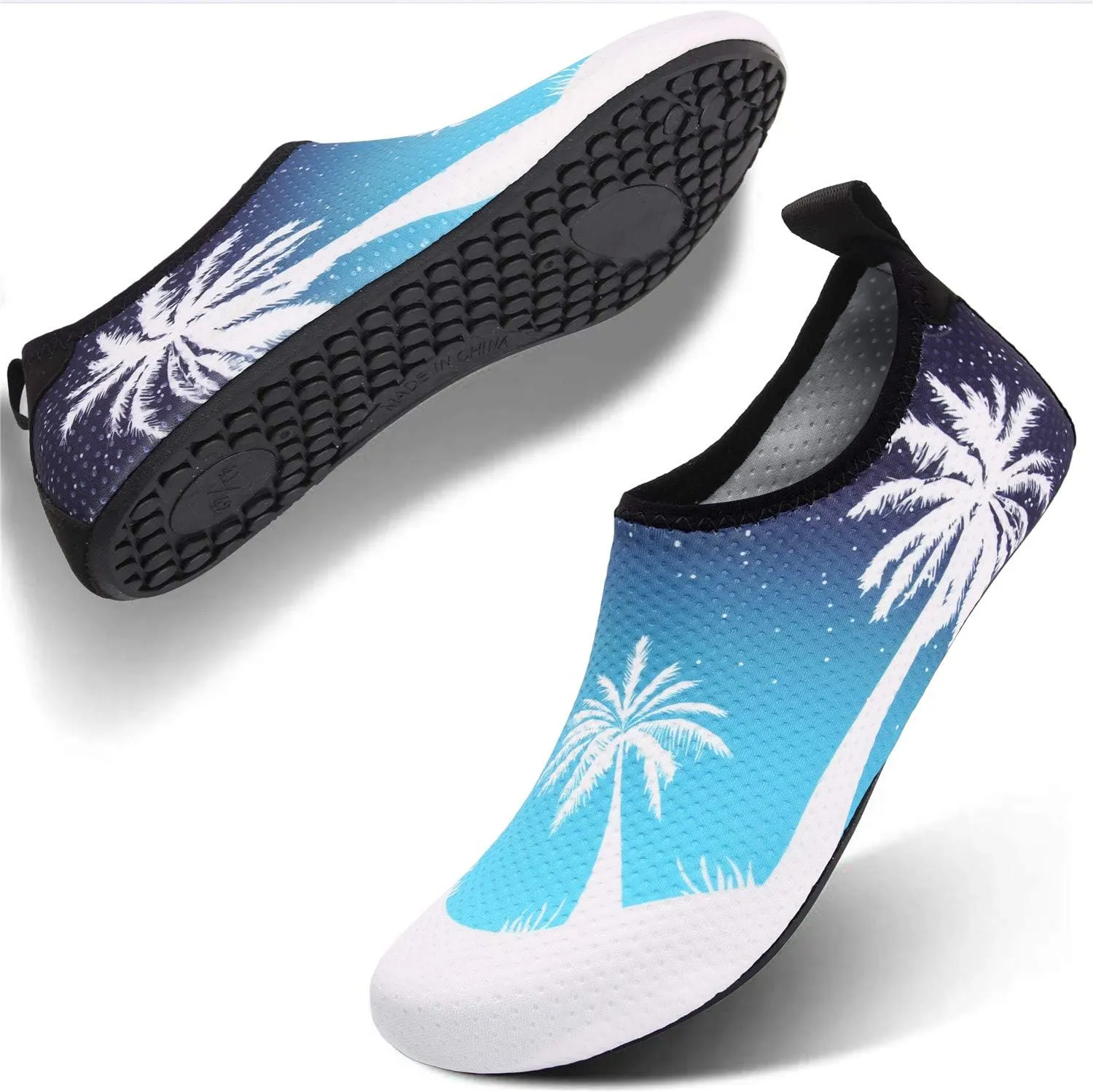 L-RUN Womens Mens Water Shoes Barefoot Skin Aqua Socks for Run Dive Surf Pool Beach Yoga Quick Dry Swim Shoes Non-Slip