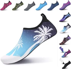 L-RUN Womens Mens Water Shoes Barefoot Skin Aqua Socks for Run Dive Surf Pool Beach Yoga Quick Dry Swim Shoes Non-Slip