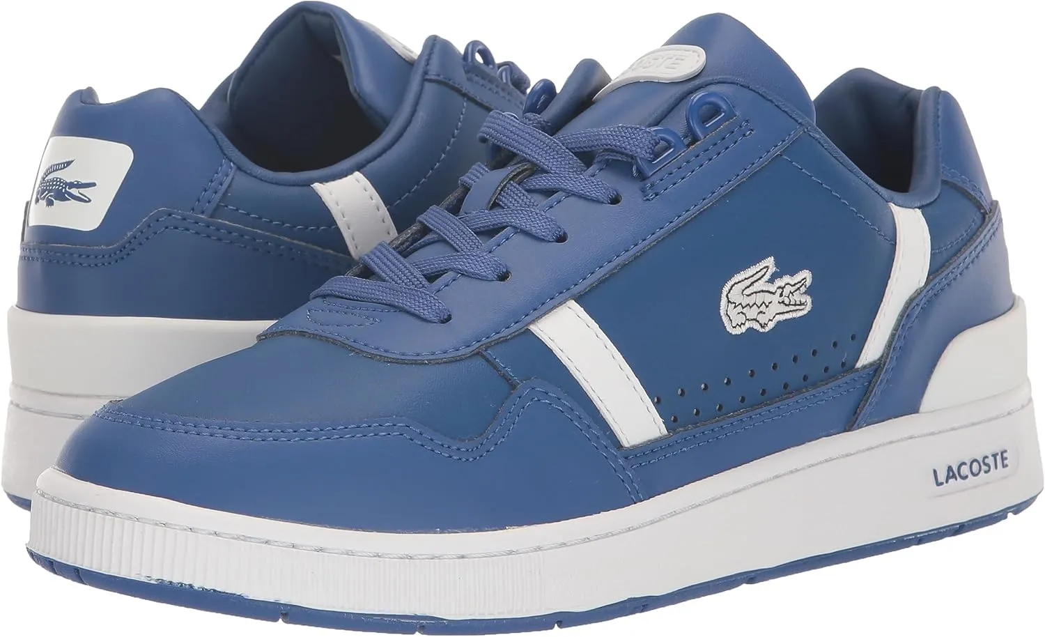 Lacoste Men's T Clip Multicolor Leather & Suede Sneaker