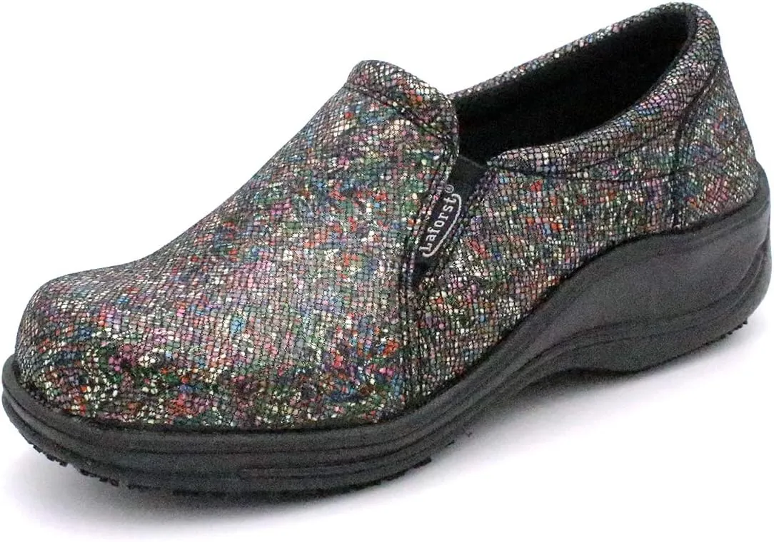 Laforst Rachel 7003 Womens Leather Nonslip Server Slip On Clog