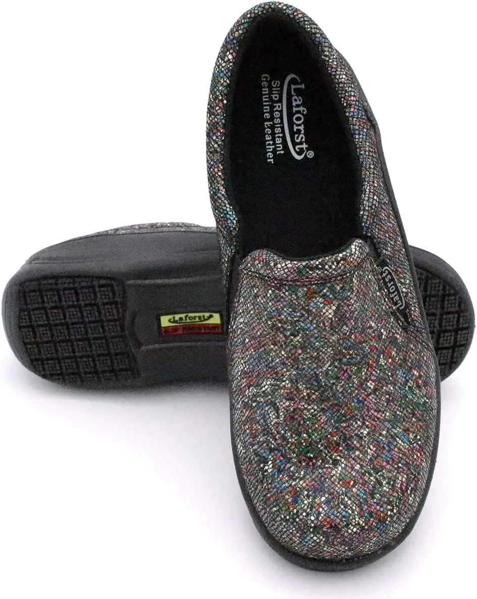 Laforst Rachel 7003 Womens Leather Nonslip Server Slip On Clog