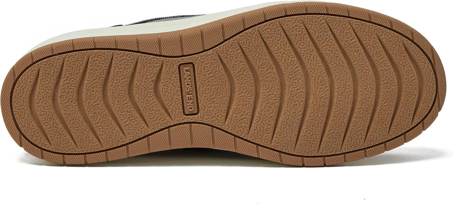 Lands' End Canvas Boat Shoes Men, Deck Shoes Mens Boat Shoes Slip Ons - Navy Blue, Tan Brown or Grey Mens Casual Shoes, Size 8-13