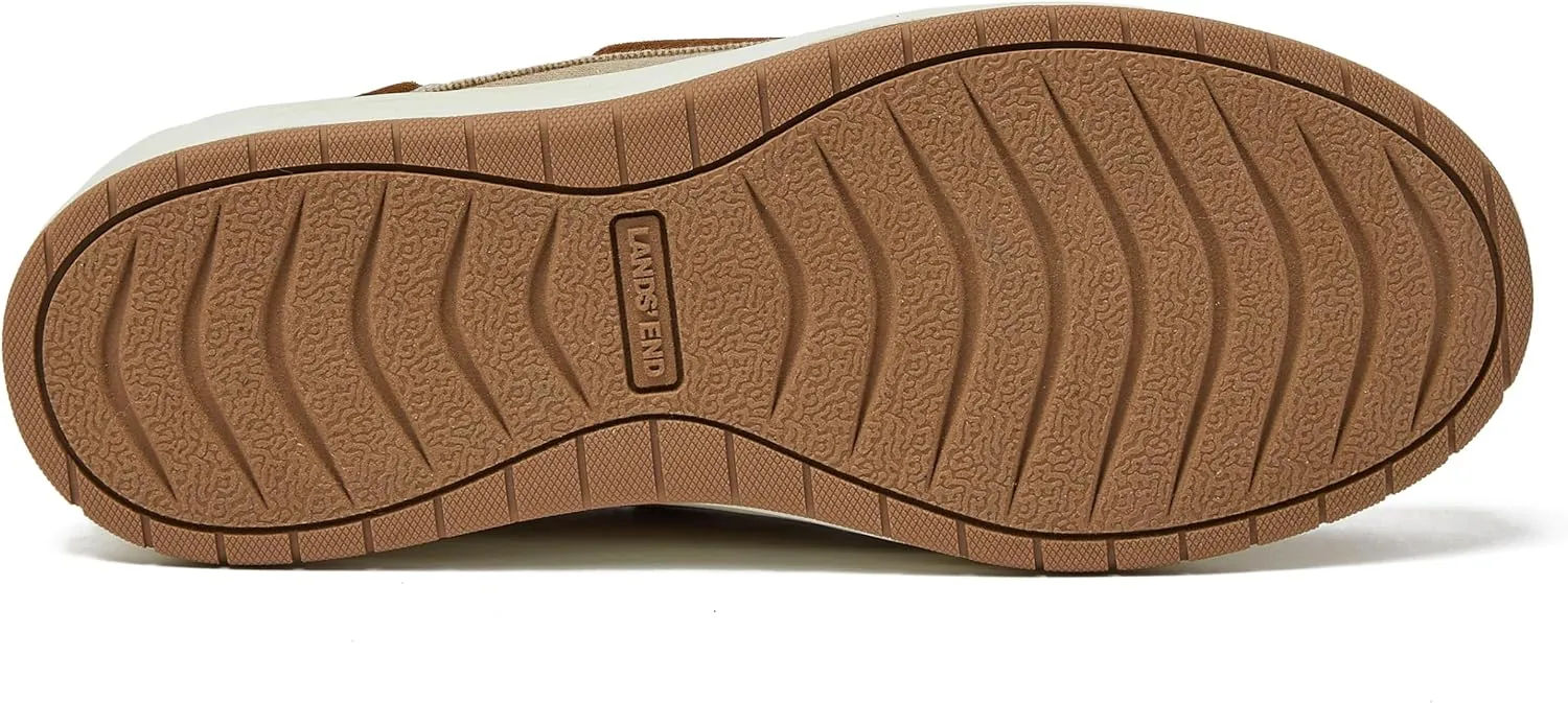 Lands' End Canvas Boat Shoes Men, Deck Shoes Mens Boat Shoes Slip Ons - Navy Blue, Tan Brown or Grey Mens Casual Shoes, Size 8-13