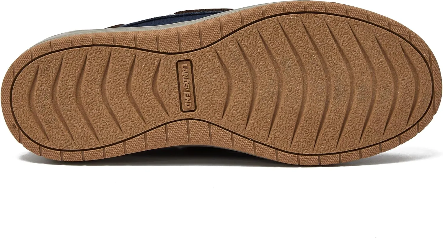 Lands' End Canvas Boat Shoes Men, Deck Shoes Mens Boat Shoes Slip Ons - Navy Blue, Tan Brown or Grey Mens Casual Shoes, Size 8-13