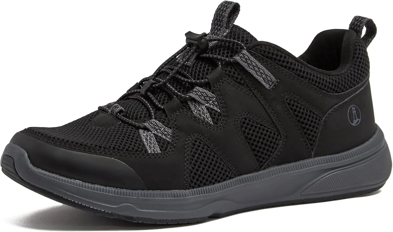 Lands' End Slip On Water Sneakers for Men, Quick Dry Mesh Sport Mens Water Shoes for Beach, Pool, Hiking or River with Drainage, Black or Grey, Size 8 to 13 Water Shoes Men