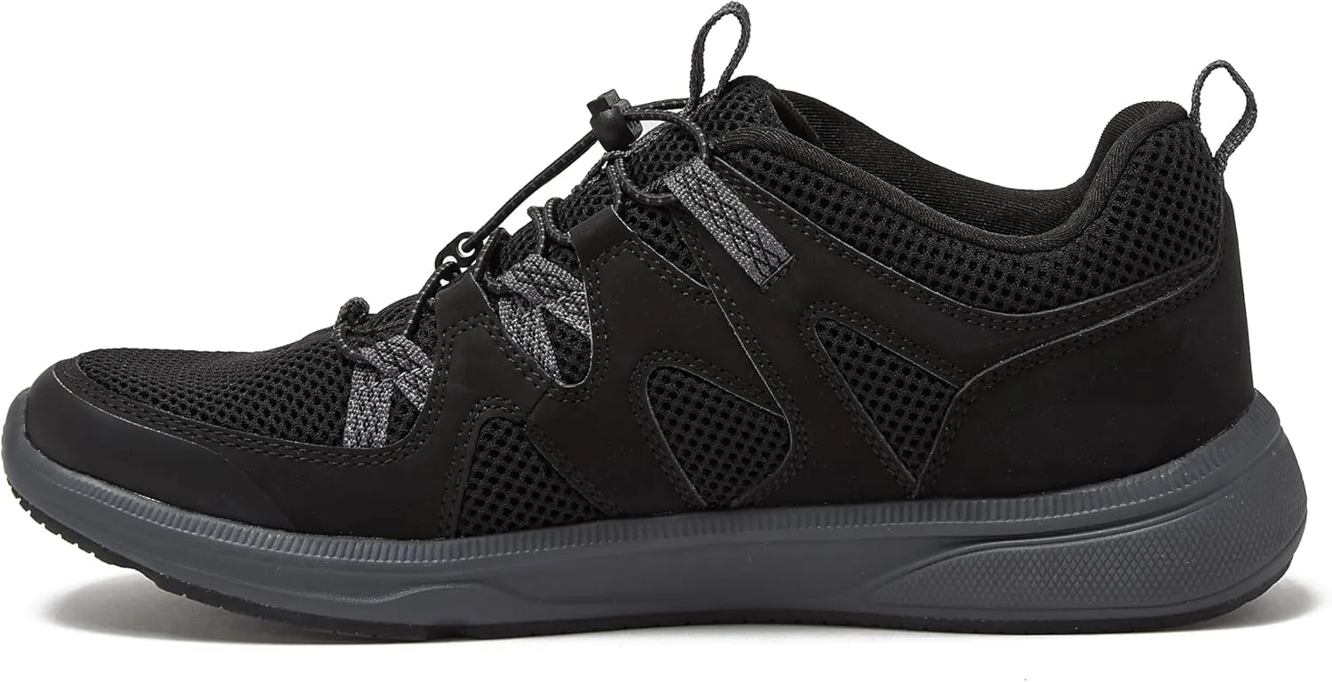 Lands' End Slip On Water Sneakers for Men, Quick Dry Mesh Sport Mens Water Shoes for Beach, Pool, Hiking or River with Drainage, Black or Grey, Size 8 to 13 Water Shoes Men