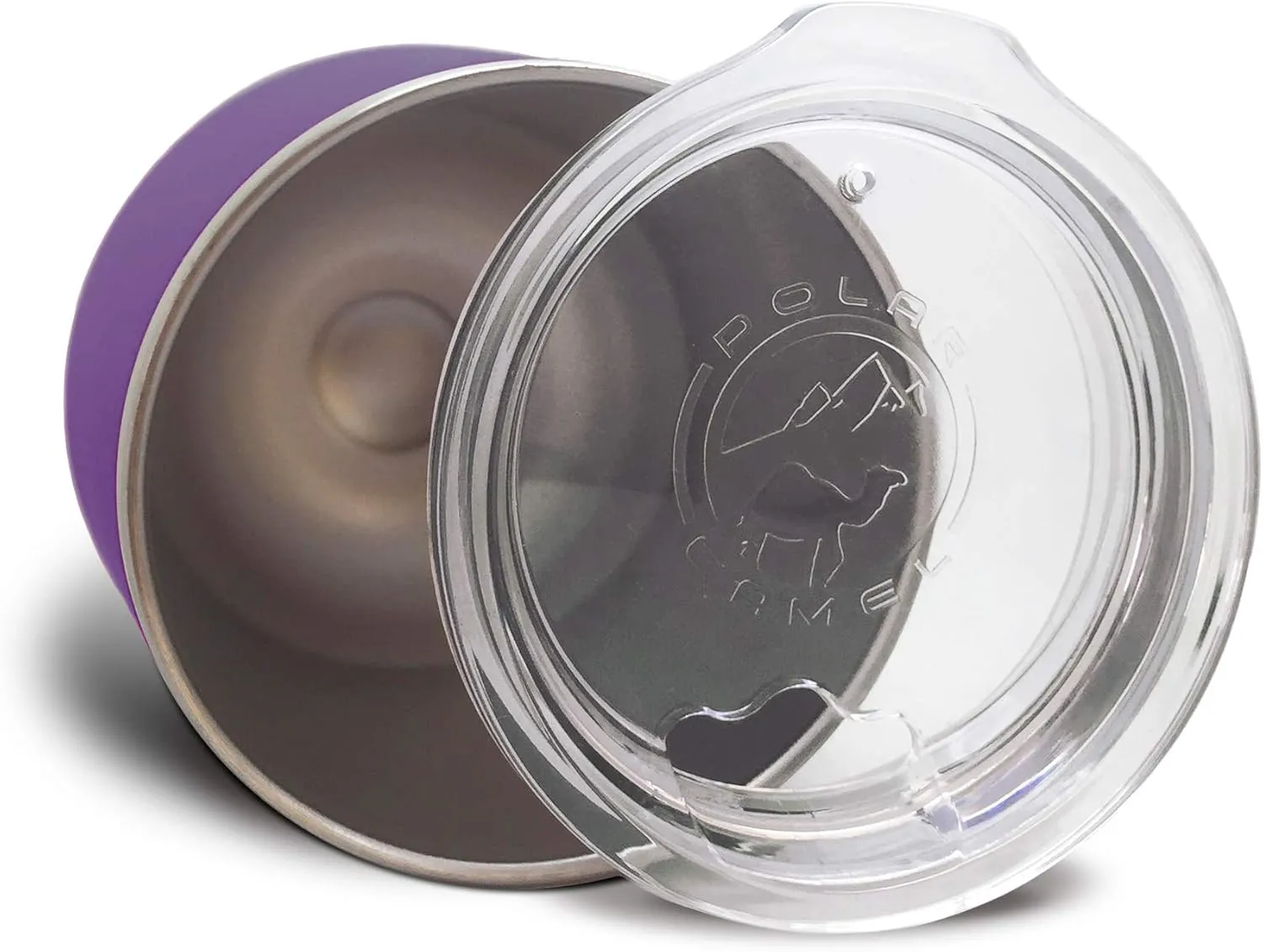 LaserGram Double Wall Stainless Steel Wine Glass Tumbler, Boat Anchor, Personalized Engraving Included (Dark Purple)