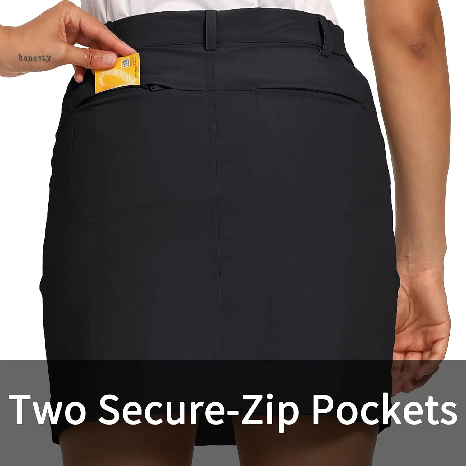 LastFor1 Women's Outdoor Skort Golf Skorts Active Athletic Skort UPF 50  Hiking Casual Skirt Quick Dry with Pockets