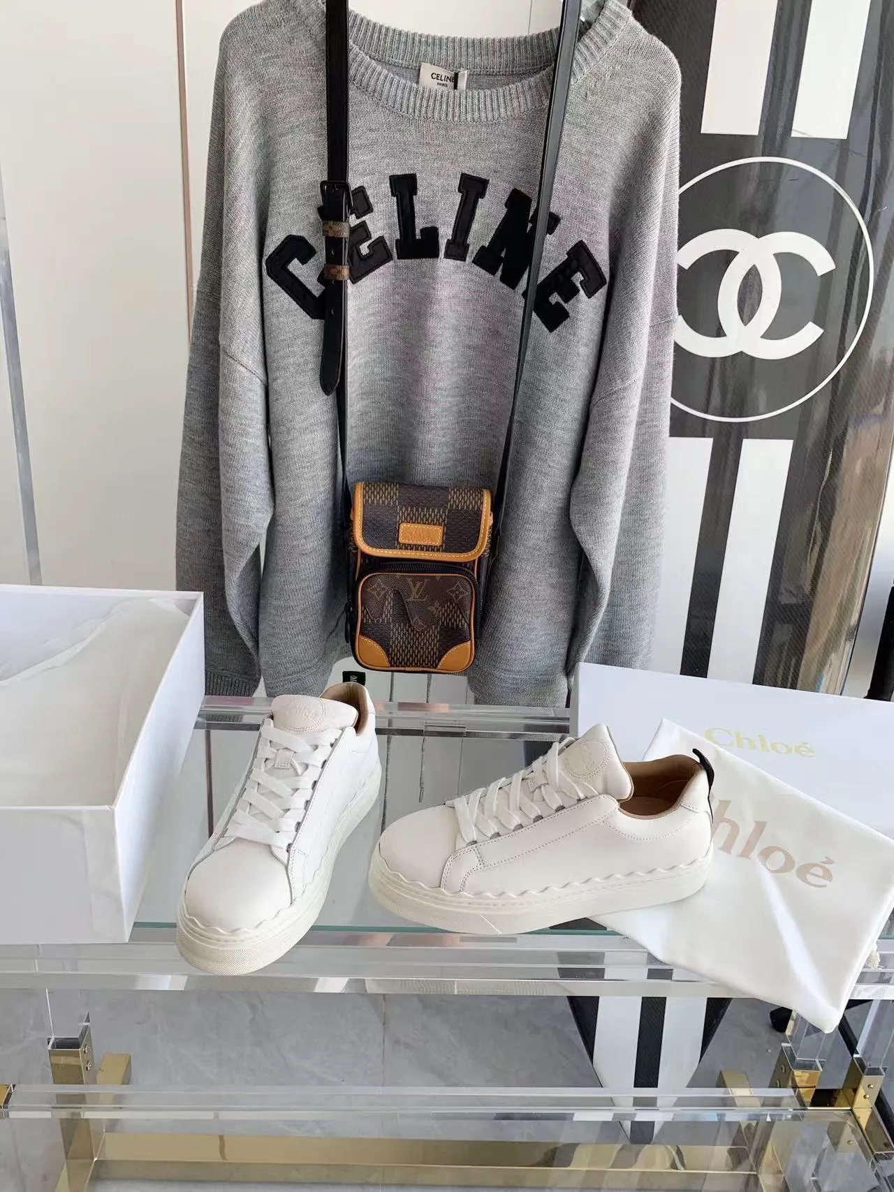 Lauren Sneaker Superior-grade Quick delivery Chloe Calfskin White