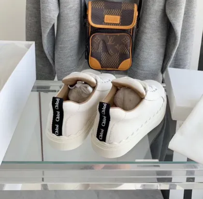 Lauren Sneaker Superior-grade Quick delivery Chloe Calfskin White