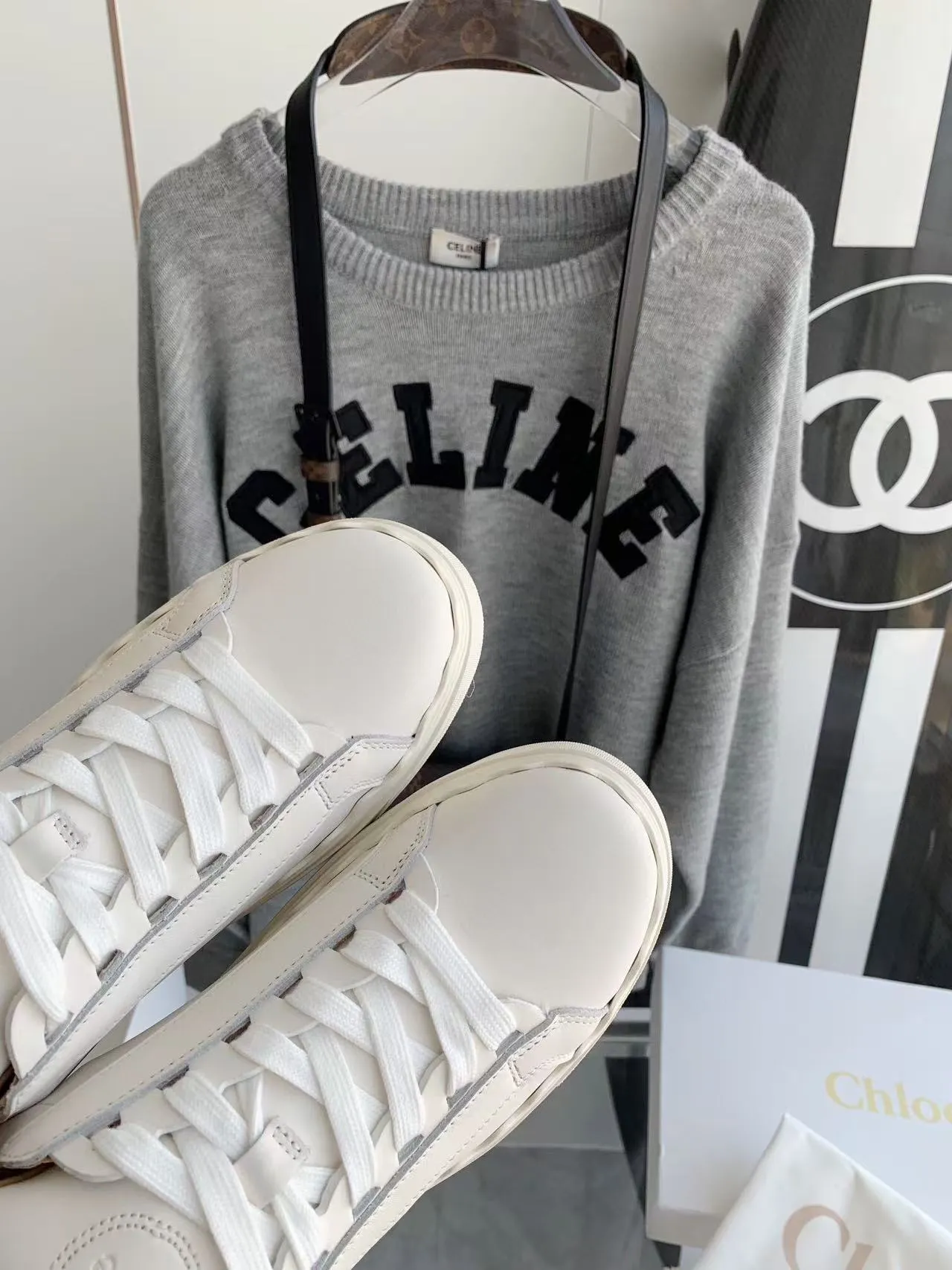 Lauren Sneaker Superior-grade Quick delivery Chloe Calfskin White