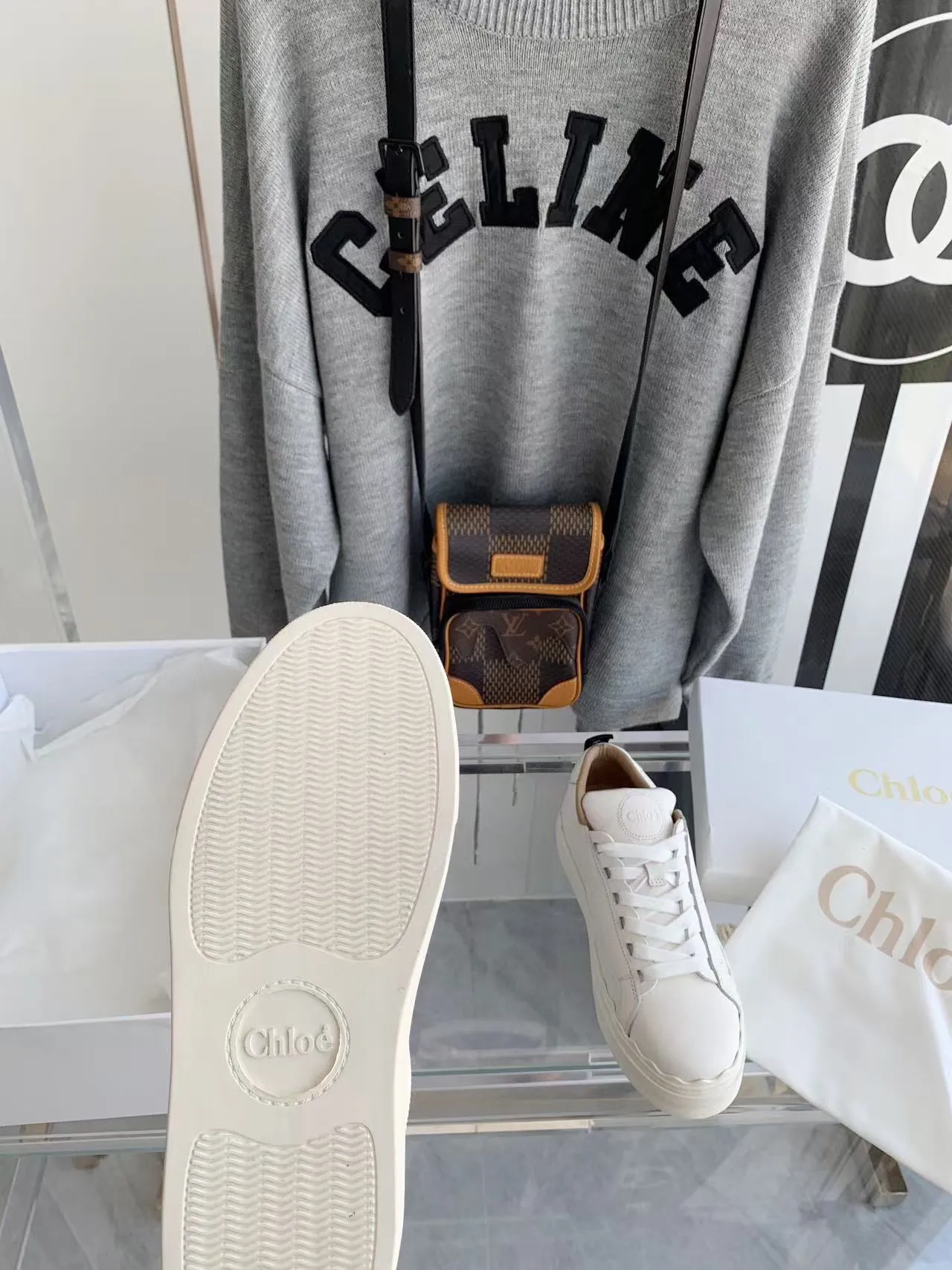 Lauren Sneaker Superior-grade Quick delivery Chloe Calfskin White