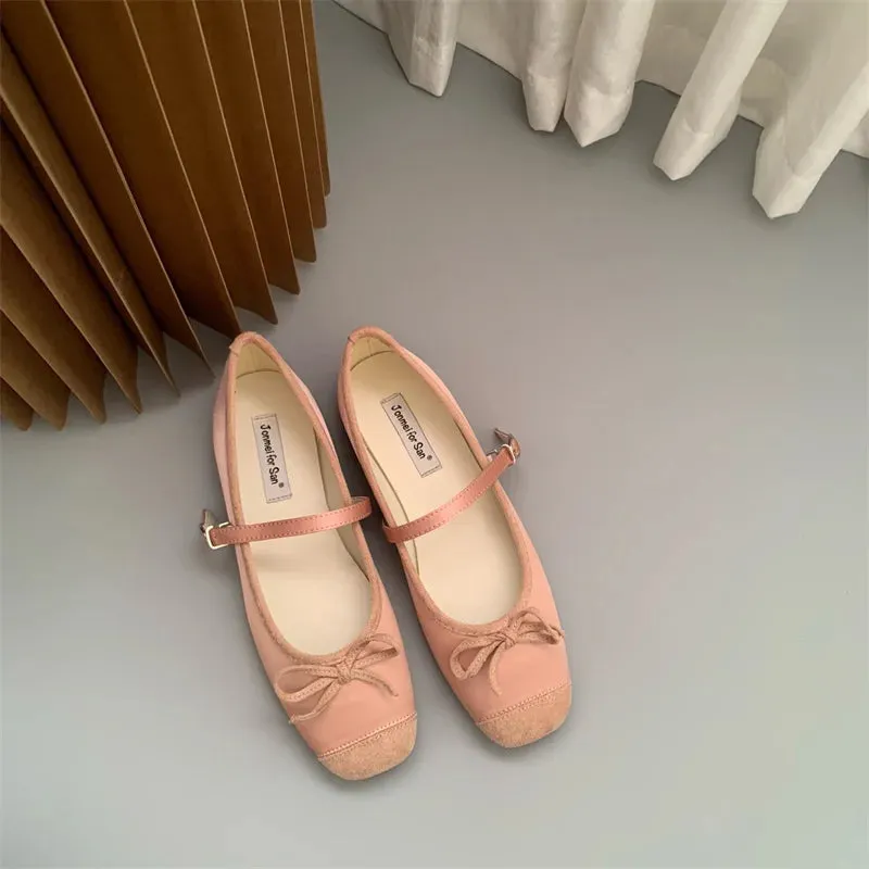 LBSFY  -  2024 Women Flat Shoes Fashion Round Toe Shallow Slip On Ladies Soft Ladies Mary Jane Ballerinas Flat Heel Casual Ballet Shoes