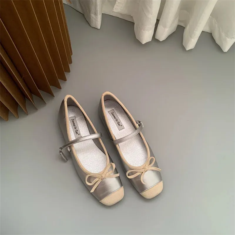 LBSFY  -  2024 Women Flat Shoes Fashion Round Toe Shallow Slip On Ladies Soft Ladies Mary Jane Ballerinas Flat Heel Casual Ballet Shoes