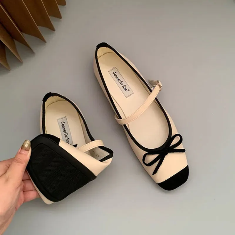 LBSFY  -  2024 Women Flat Shoes Fashion Round Toe Shallow Slip On Ladies Soft Ladies Mary Jane Ballerinas Flat Heel Casual Ballet Shoes