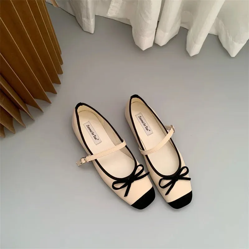 LBSFY  -  2024 Women Flat Shoes Fashion Round Toe Shallow Slip On Ladies Soft Ladies Mary Jane Ballerinas Flat Heel Casual Ballet Shoes