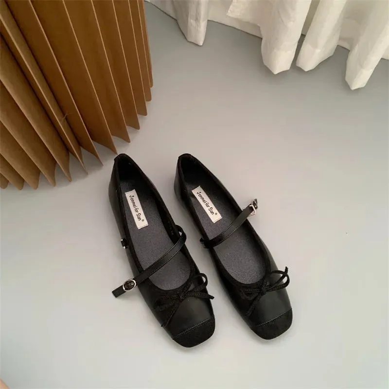 LBSFY  -  2024 Women Flat Shoes Fashion Round Toe Shallow Slip On Ladies Soft Ladies Mary Jane Ballerinas Flat Heel Casual Ballet Shoes