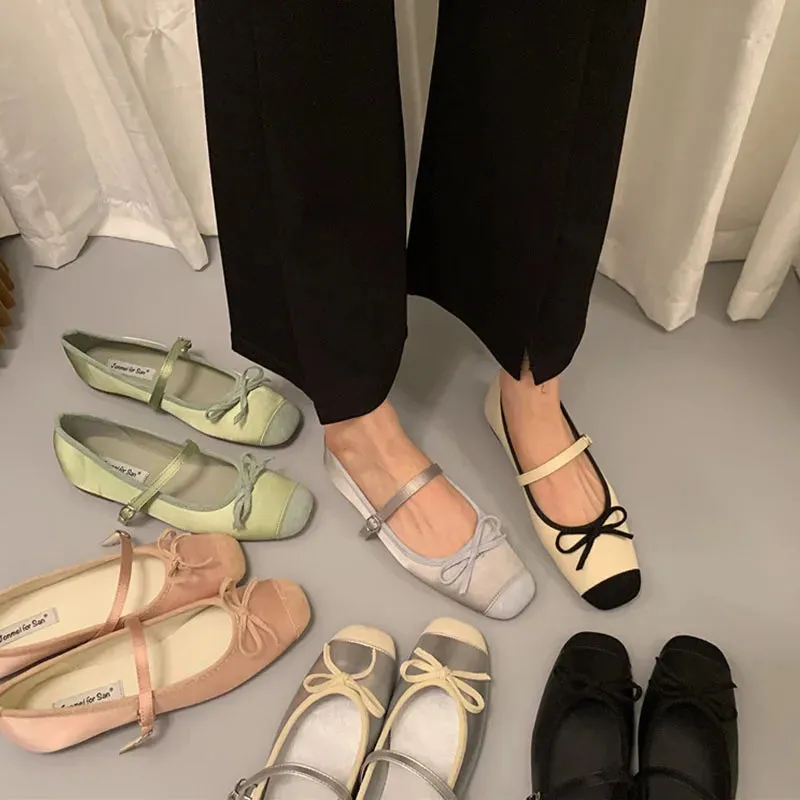 LBSFY  -  2024 Women Flat Shoes Fashion Round Toe Shallow Slip On Ladies Soft Ladies Mary Jane Ballerinas Flat Heel Casual Ballet Shoes