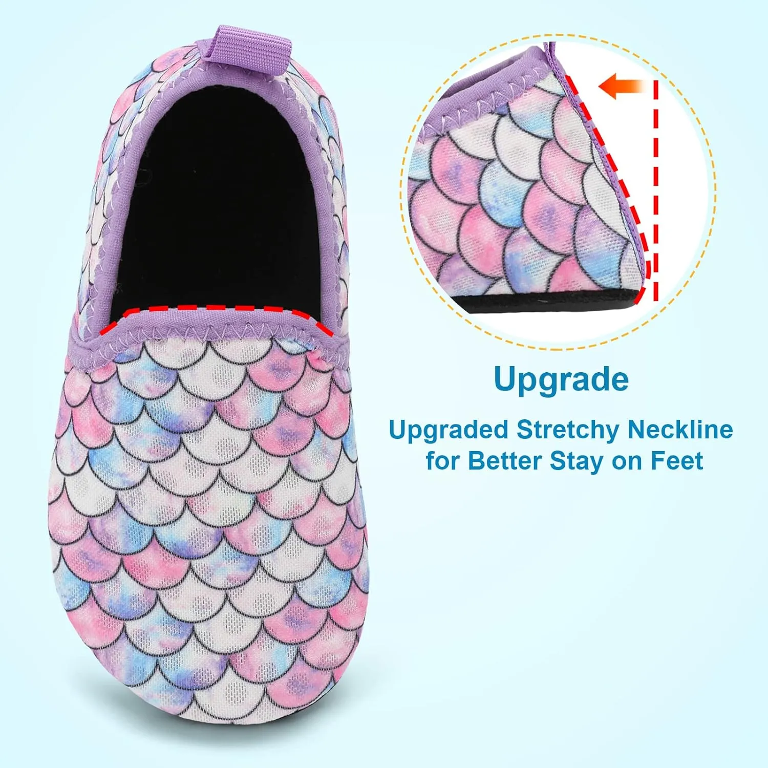 Lefflow Toddler Water Shoes Kids Quick Dry Beach Swim Socks Shoes Baby Non Slip House Slippers