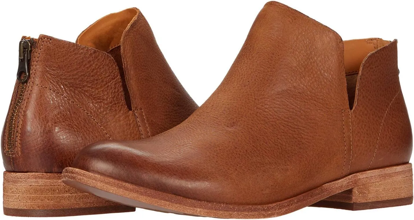 LEHOOR Low Chunky Heel Western Ankle Boots for Women Round Closed Toe V Cut Cowboy Booties Back Zipper 1 inch Stacked Heel Dress Short Boots Cut-Out Casual Classic Office Winter 4-11 M US