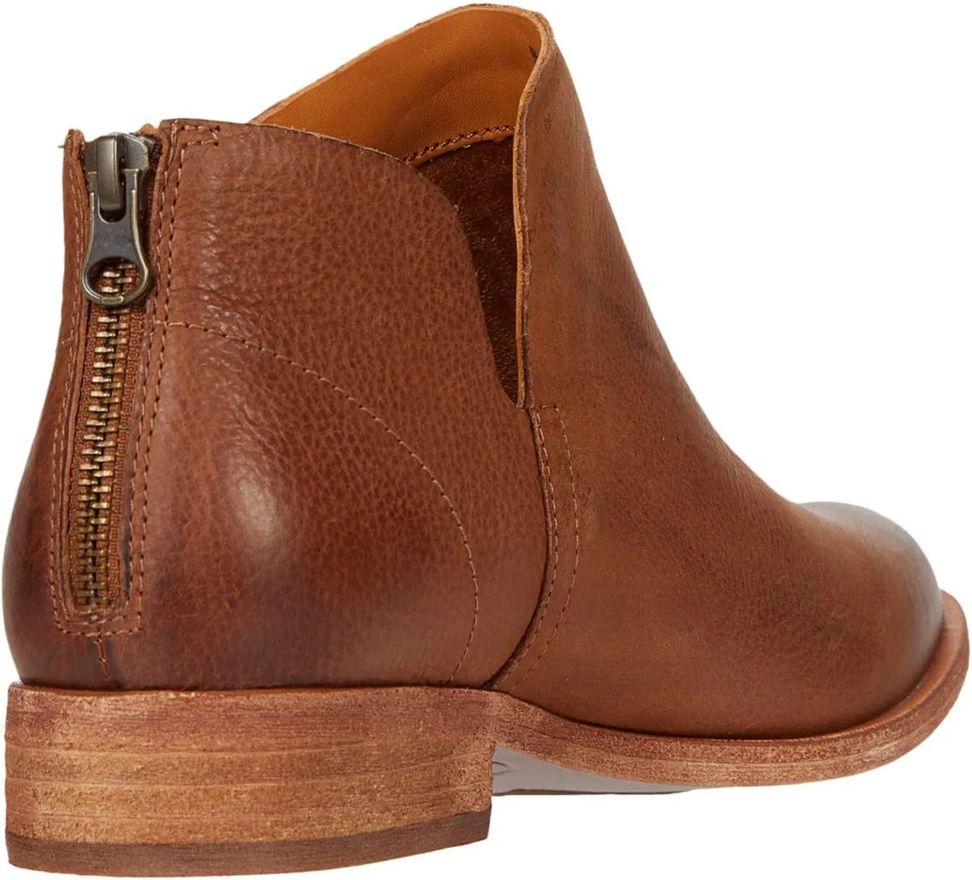 LEHOOR Low Chunky Heel Western Ankle Boots for Women Round Closed Toe V Cut Cowboy Booties Back Zipper 1 inch Stacked Heel Dress Short Boots Cut-Out Casual Classic Office Winter 4-11 M US