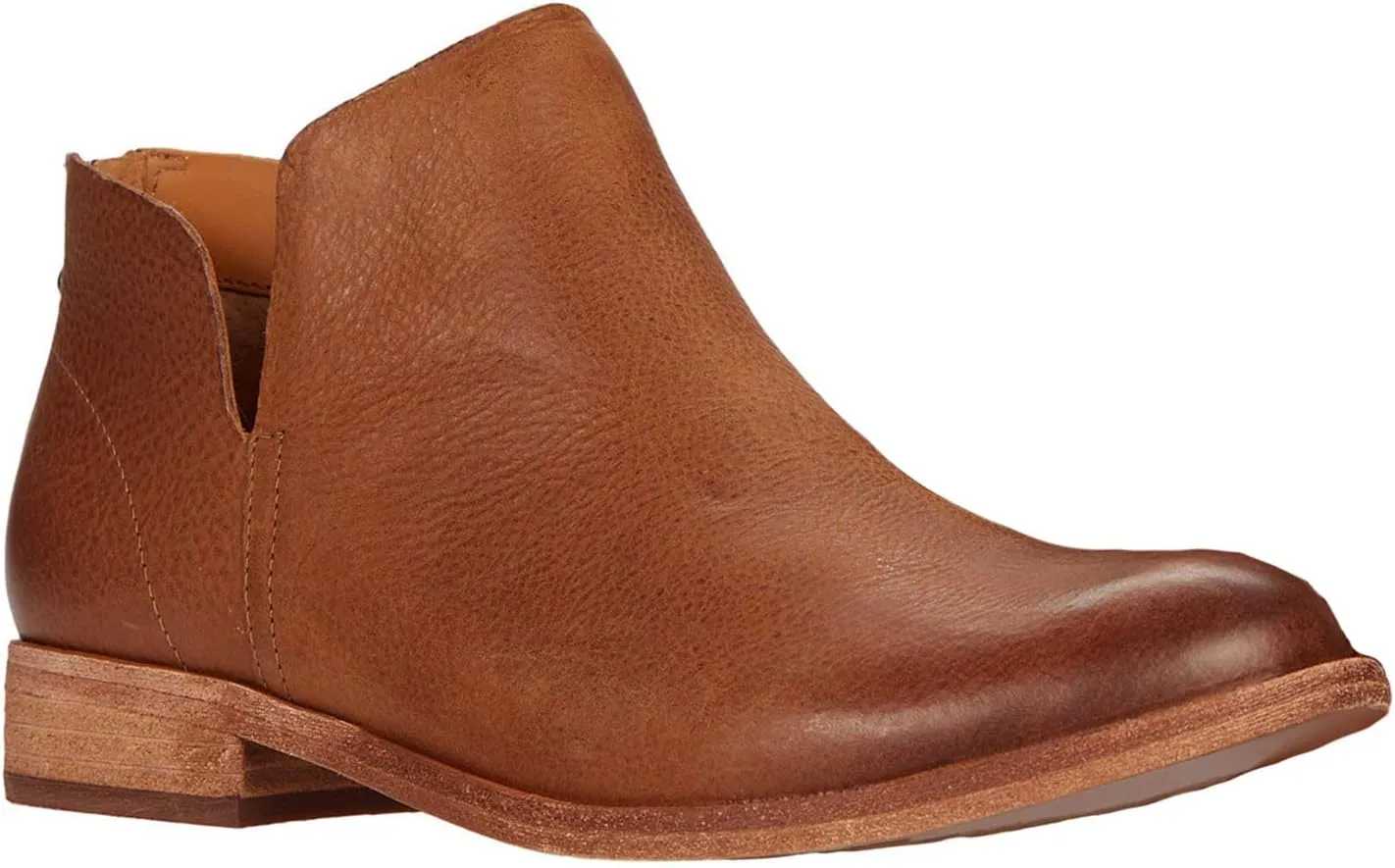 LEHOOR Low Chunky Heel Western Ankle Boots for Women Round Closed Toe V Cut Cowboy Booties Back Zipper 1 inch Stacked Heel Dress Short Boots Cut-Out Casual Classic Office Winter 4-11 M US