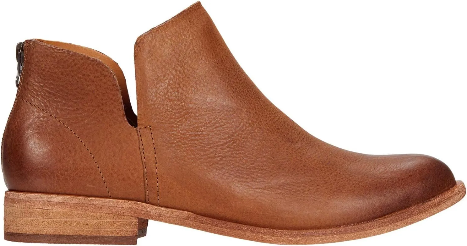 LEHOOR Low Chunky Heel Western Ankle Boots for Women Round Closed Toe V Cut Cowboy Booties Back Zipper 1 inch Stacked Heel Dress Short Boots Cut-Out Casual Classic Office Winter 4-11 M US