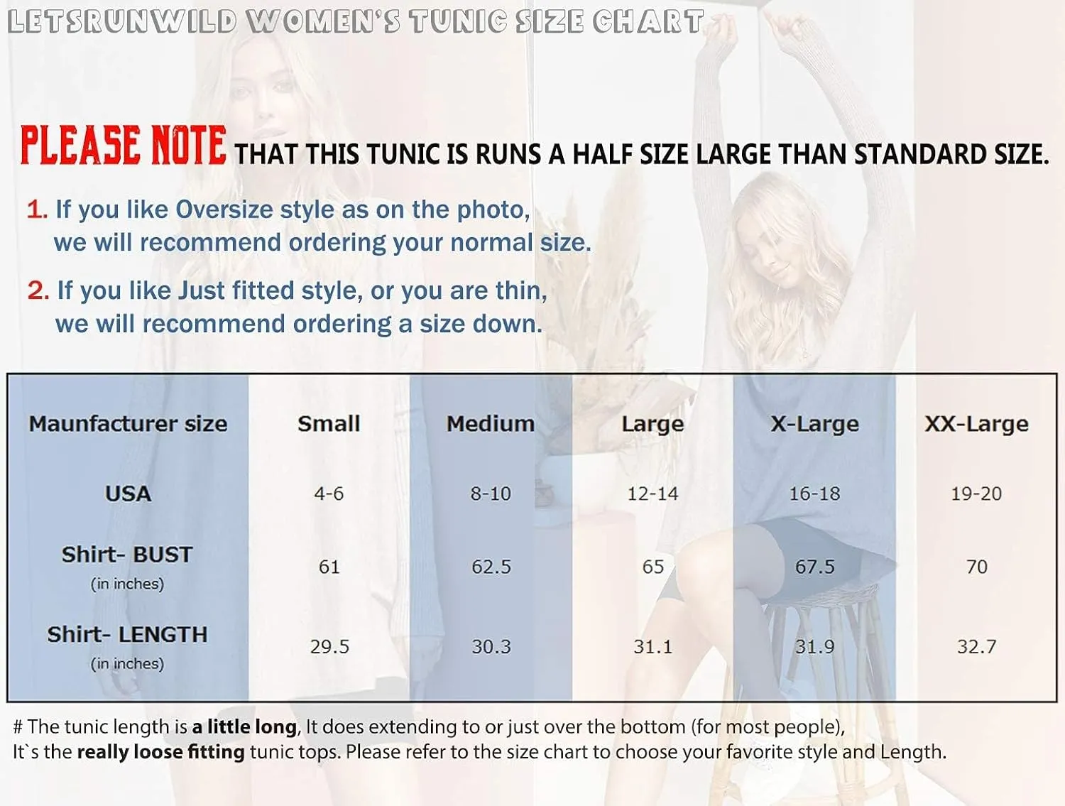 LETSRUNWILD Tunic Tops to Wear with Leggings Fall Dressy Long Sleeve Oversized Sweaters T Shirts for Women