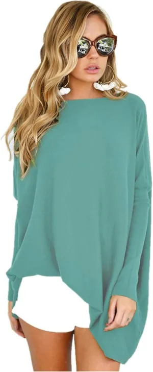 LETSRUNWILD Tunic Tops to Wear with Leggings Fall Dressy Long Sleeve Oversized Sweaters T Shirts for Women