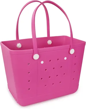 Lightweight Rubber Beach Bag X Large Tote Bag for Waterproof, Durable Open Handbag for Boat Pool Sports Gym