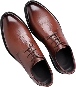 lilaBelle]【Premium Handmade Shoes Men's Vintage British Style Leather Brogues - Non-Slip Patterned Sole & Soft Lining for -Day Comfort - for Office, Parties & Outdoor Activities