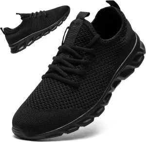 Linenghs Mens Running Shoes Tennis Gym Sneakers Casual Slip On Walking Lightweight Athletic Workout Breathable Fashion Sports Shoes