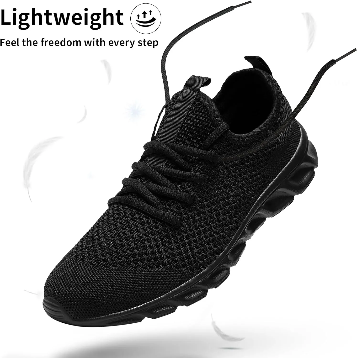 Linenghs Mens Running Shoes Tennis Gym Sneakers Casual Slip On Walking Lightweight Athletic Workout Breathable Fashion Sports Shoes