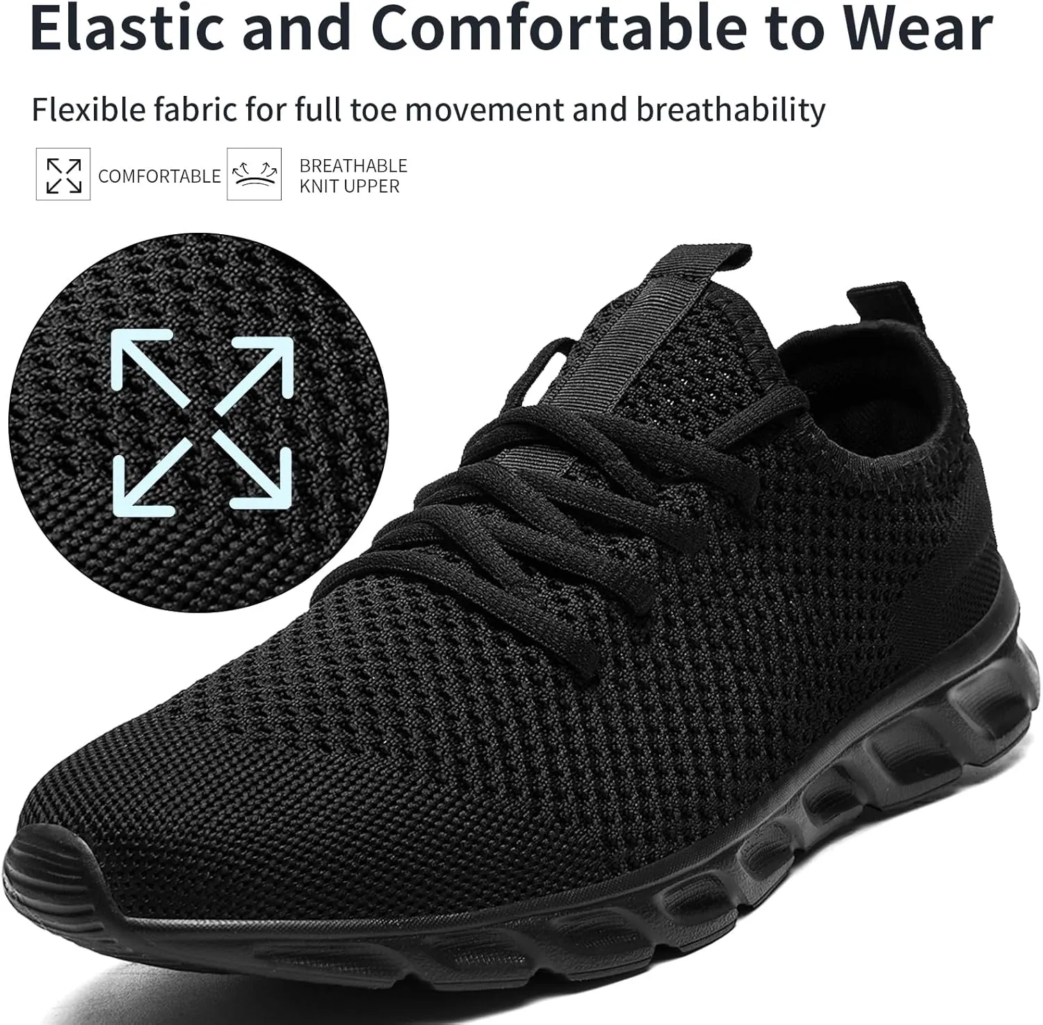 Linenghs Mens Running Shoes Tennis Gym Sneakers Casual Slip On Walking Lightweight Athletic Workout Breathable Fashion Sports Shoes