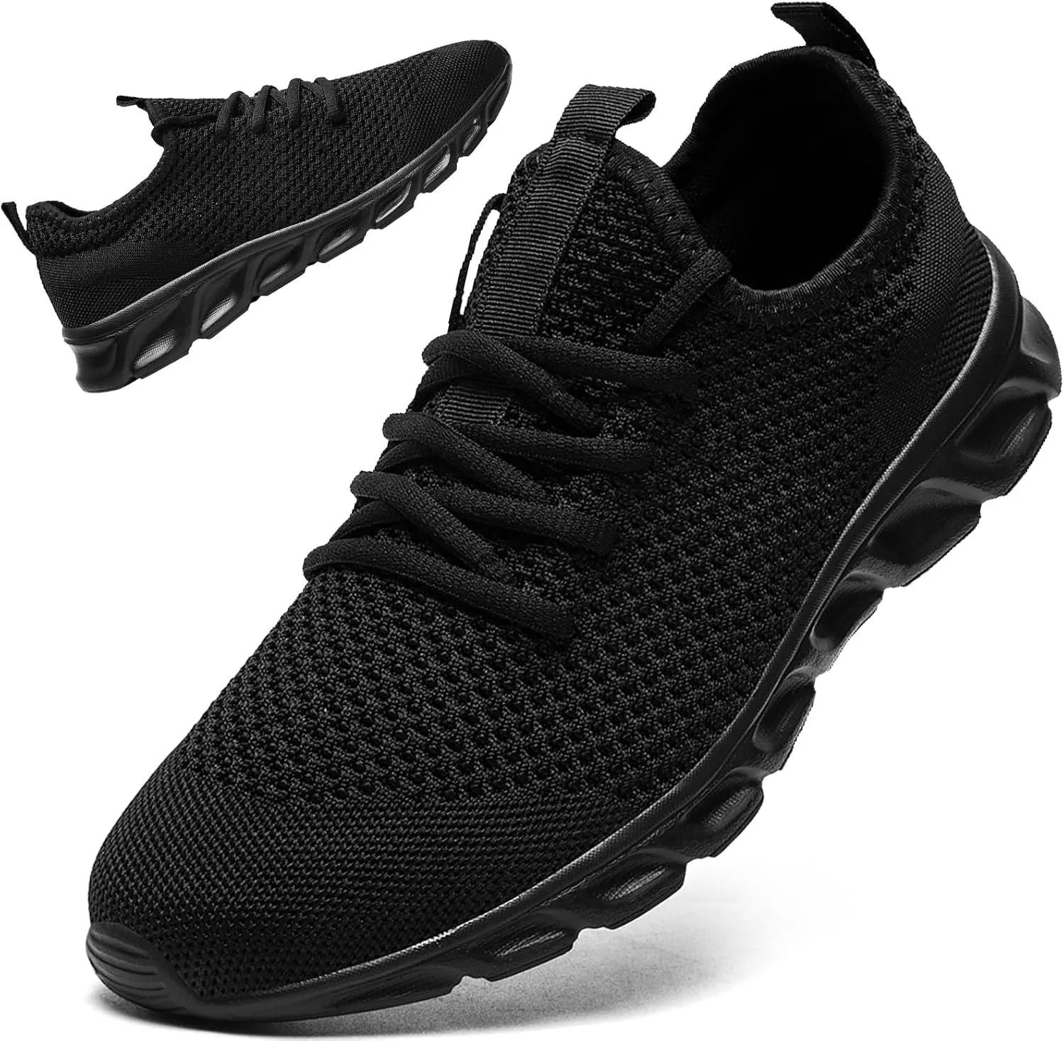 Linenghs Mens Running Shoes Tennis Gym Sneakers Casual Slip On Walking Lightweight Athletic Workout Breathable Fashion Sports Shoes