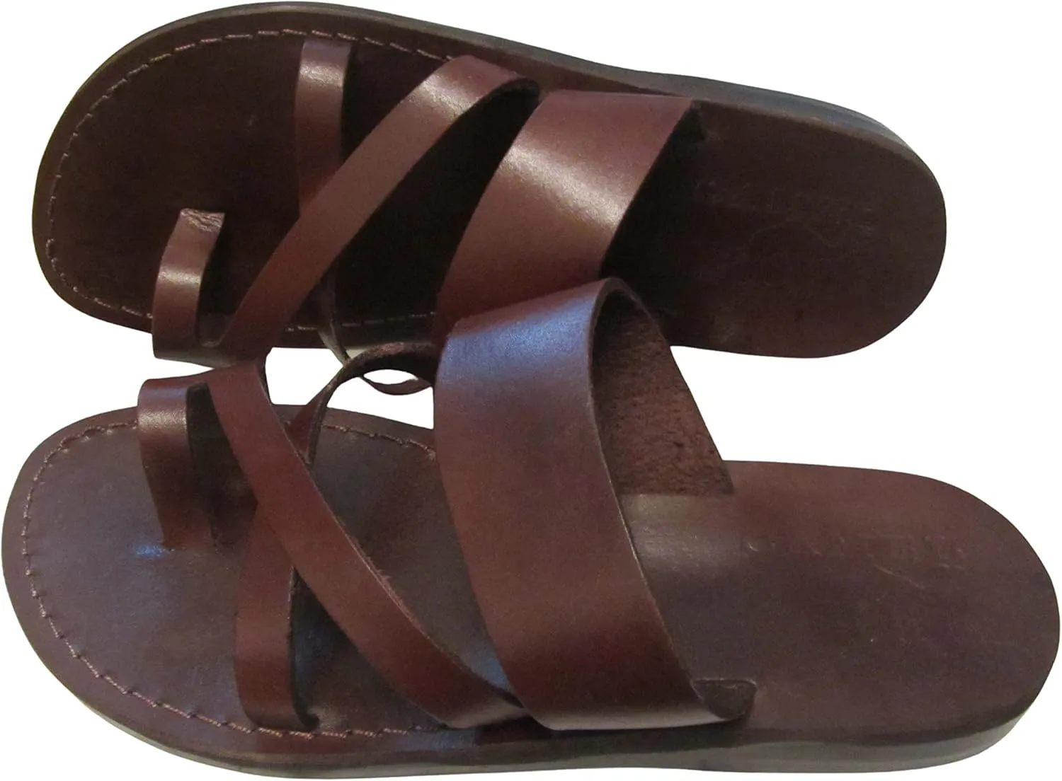 LION OF JUDAH MARKET Biblical Style 8 Unisex Adults Genuine Leather Flip Flops Jesus Sandals