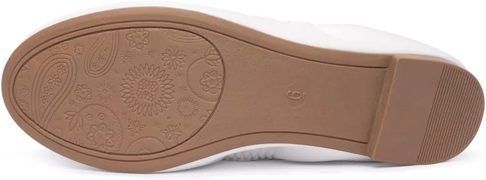 LM Women's Ballet Flats Round Toe Slip On Flats Shoes Casual Dress Shoes Foldable Portable Travel Ballet Flat