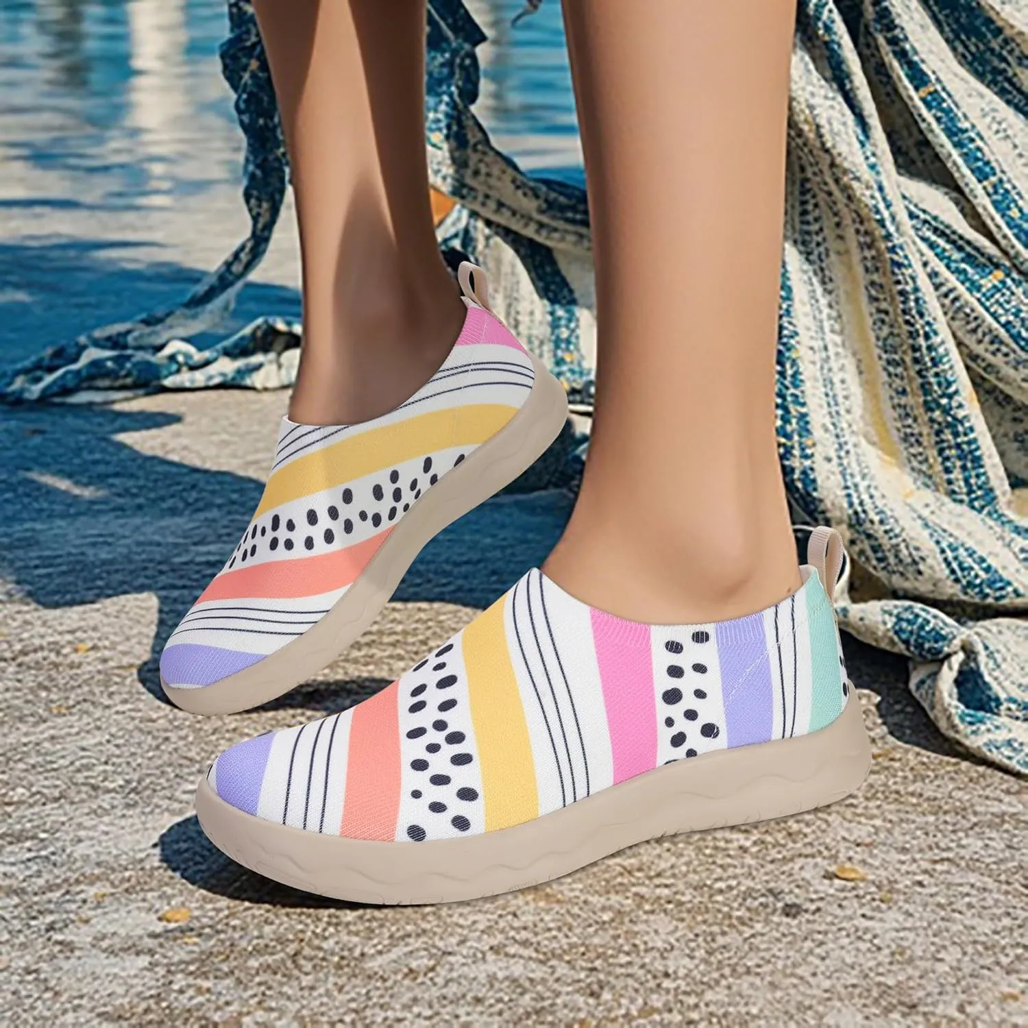 Loafers for Women Comfortable Slip On Walking Shoes Lightweight Travel Sneaker Casual Flats