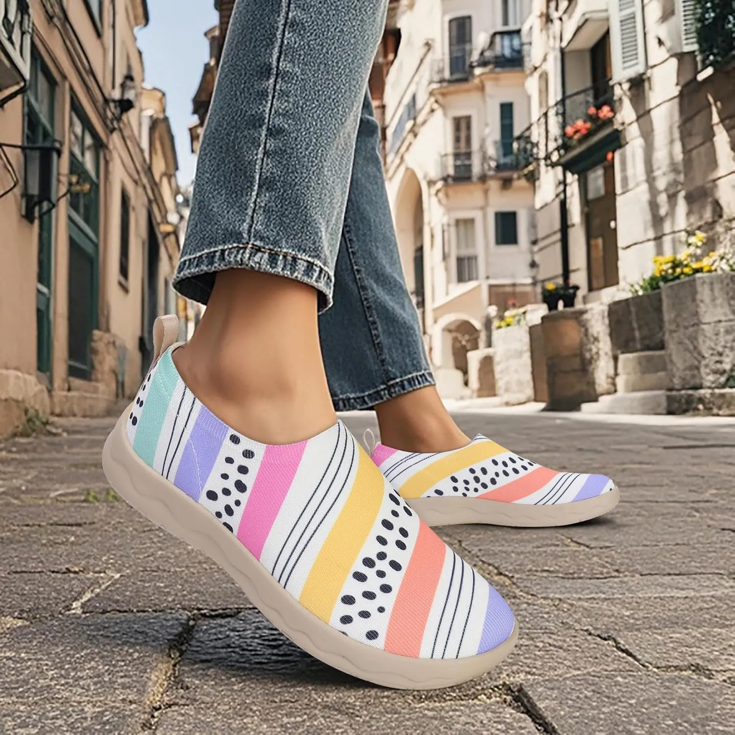 Loafers for Women Comfortable Slip On Walking Shoes Lightweight Travel Sneaker Casual Flats