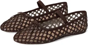 Loeffler Randall Women's Leonie Ballet Flat, Chocolate 2, 10