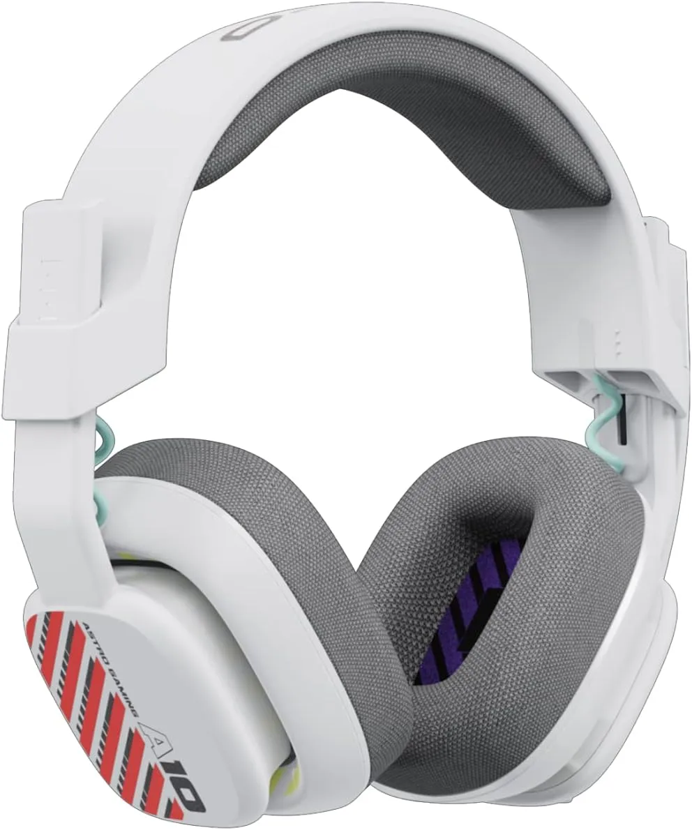 Logitech G Astro A10 Gen 2 Cross-Platform Wired Gaming Headset for PlayStation 5/4, Xbox S|X, Nintendo Switch, PC: 3.5mm Headphone Jack, 32mm Drivers, Flip-to-Mute Mic, Over-Ear - White/PS Edition